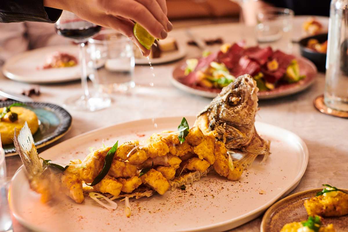 Variety of prepared dishes at Casa Dani